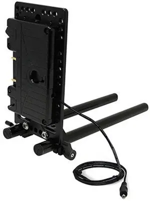 Core SWX 15mm Rail Mount Cheese Plate with 3-Stud Battery Plate and 18" Regulated 8V Cable for Canon C100/C100MK2
