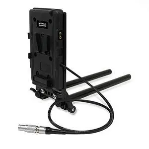 Core SWX 15mm Rail Mount Cheese Plate with V-Mount Battery Plate and 10" 2-Pin Coil Cable for RED Komodo