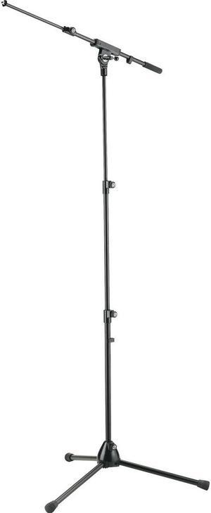 K&M 252 Microphone Stand with Boom Arm, 16.7-28.5" Adjustable Height, Black