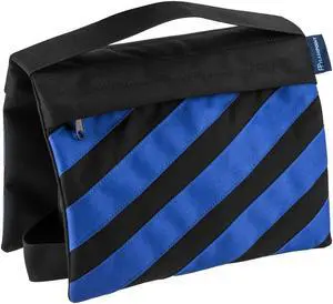 Flashpoint Empty Saddle Sandbag, Water-Resistant Cordura Nylon - (15 lb Capacity, Blue & Black Stripes)