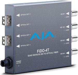 AJA FIDO 4 Channel 3G-SDI to LC Optical Fiber Transmitter #FIDO-4T