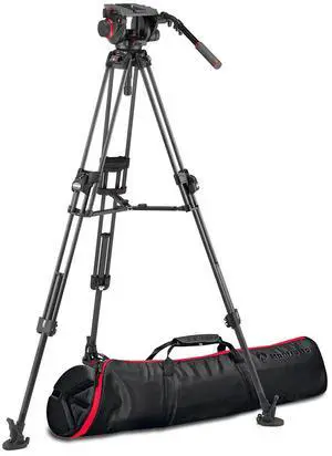 Manfrotto 509HD Professional Fluid Video Head with 645 FAST Twin Leg CF Tripod