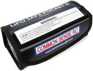 COMMON SENSE RC Lipo Safe Pocket 6 Charging & Storage Bag for use with 6S Lipos