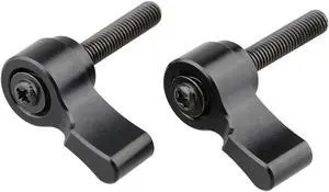 CAMVATE M5 Male Threading Rotating Knob Adjustable Thumb Lever Screw, 22.5mm Long, Black, 2-Pack