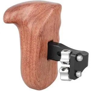 CAMVATE Wood Handle with Reversible 1/4"-20 Thumbscrew Connection, Left Grip CAMVATE Wood Handle with Reversible 1/4"-20 Thumbscrew Connection, Left Grip