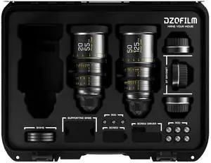 DZOFILM Pictor 20-55mm and 50-125mm T2.8 Super35 Parfocal Cine Lens Bundle for PL Mount and Canon EF, Black