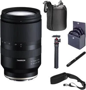 Tamron 17-70mm f/2.8 Di III-A VC RXD Lens for Sony E Bundle with ProOptic 67mm Filter Kit, MT-11 Octopus Tripod Kit, Lens Cleaner, NS-3 Strap, Lens Pouch