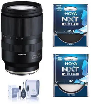 Tamron 17-70mm f/2.8 Di III-A VC RXD Lens for Sony E, Bundle with Hoya NXT Plus 67mm UV+CPL Filter Kit, Cleaning Kit