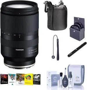 Tamron 17-70mm f/2.8 Di III-A VC RXD Lens for Sony E, Bundle with ProOptic 67mm Filter Kit, Cleaning Kit, PC Software Kit, Lens Cap Tether, Lens Cleaner, Lens Pouch