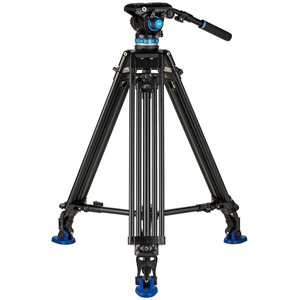 Kit Treppiede Benro BV10 Con Gambe Twin Dual Stage E Ciotola Da 75mm – Testata Fluida BV10, Supporto Fino A 10kg