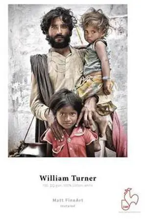 Hahnemuhle William Turner, 100 % Rag, Natural White Matte Inkjet Paper, 24 mil., 310 g/mA, 17x22", 25 Sheets