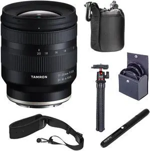 Tamron 11-20mm f/2.8 Di III-A RXD Lens for Sony E, Bundle with ProOptic 67mm Filter Kit, Octopus Tripod Kit, Sling Strap, Lens Cleaner, Lens Pouch