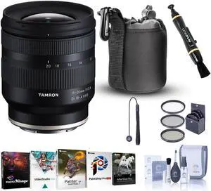 Tamron 11-20mm f/2.8 Di III-A RXD Lens for Sony E, Bundle with ProOptic 67mm Filter Kit, PC Software Kit, Cleaning Kit, Lens Cap Tether, Lens Cleaner, Lens Pouch