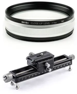 NiSi Close Up Lens Kit NC 77mm with 67 & 72mm Adapters with Macro Focus Rail
