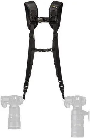 RucPac Dual Camera Strap, Black #RUPDU