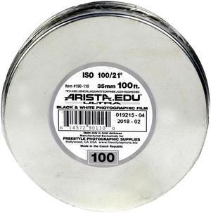 Arista EDU Ultra 100 B&W Negative Film, 35mm Roll Film, 100' Roll #190110