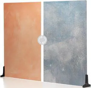 V-FLAT WORLD Duo Board - 30x40" Double Sided Surface Board, Coral Wash/90's Blues