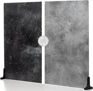 V-FLAT WORLD Duo Board - Double Sided Backdrop Board Surface Food & Product Photography - Legs Included Made in USA (30 x 40 inches, Grey Chalk/Dark Chalk)