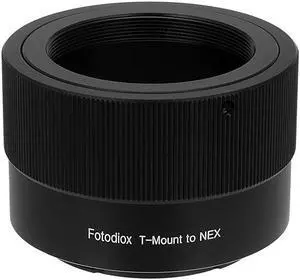 Fotodiox Lens Mount Adapter - T-Mount (T/T-2) Screw Mount SLR Lens to Sony Alpha E-Mount Mirrorless camera Body