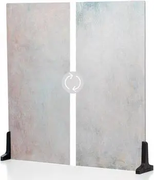 V-FLAT WORLD Duo Board - Double Sided Backdrop Board Surface Food & Product Photography - Legs Included Made in USA (24 x 24 inches, RosØ Hue/Washed Pigment)