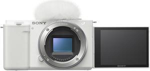 Sony ZV-E10 Mirrorless Camera Body (White) with Sony Vlogger Kit, PC Software