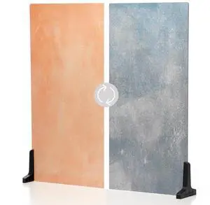 V-FLAT WORLD Duo Board - 24x24" Double Sided Surface Board, Coral Wash/90's Blues