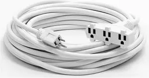 Milspec 25' Pro Classic SJTW 12/3 Triple Tap Extension Cord, White #D15613025 Milspec 25' Pro Classic SJTW 12/3 Triple Tap Extension Cord, White #D15613025