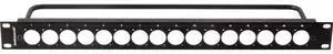 Switchcraft 1RU Empty QG Panel with 1x16 E Series Knockouts, 4-40 Tapped Holes