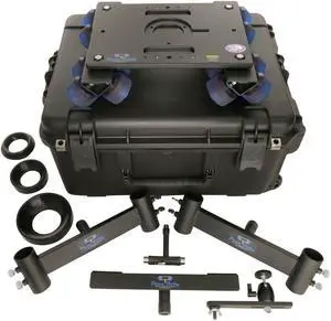 DanaDolly Original Rental Kit, Includes 2x Original Track Ends, Center Support, 75mm, 100mm, 150 Bowl Adapter, 3" Washer, T-Tool, Monitor Mount & Flight Case