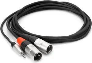 Hosa Technology 3' REAN 3.5mm TRS to Dual XLR3M 24 AWG Pro Stereo Breakout Cable