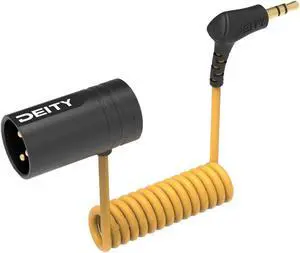 Deity Microphones V-Link- 48v to 3V 12" Coiled TRS Cable to XLR Adapter