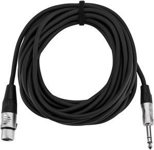H&A Elite Pro 1/4" TRS M to XLR F Professional Interconnect Cable, 25' #TRSXMF25