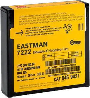 Kodak Eastman Double-X 7222/DXN455 Negative Motion Picture Film #8469421