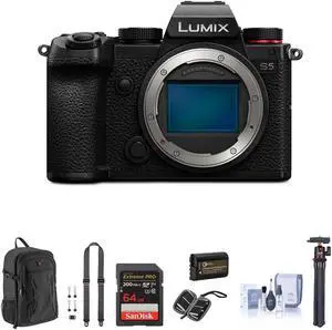 Panasonic Lumix DC-S5 Mirrorless Camera Body with Accessories Kit #DC-S5BODY B
