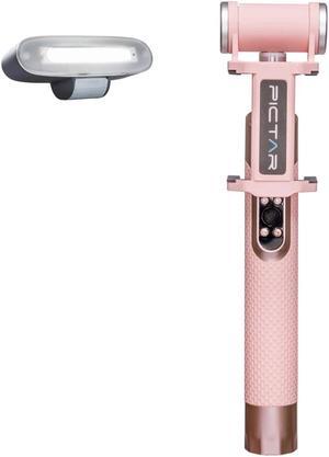 Pictar Smart Light Selfie Stick with Rechargeable Battery, Millennial Pink
