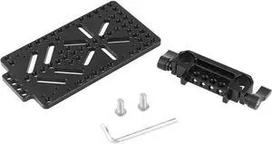 CAMVATE Cheese-Style Battery Plate Backboard with 15mm Rail Block Rod Clamp for V Lock Mount Power Supply Splitter