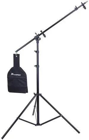Flashpoint 11.5' Aluminum 5 Section Super Light Stand with Boom Extension and Reflector Holder Arm