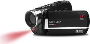 Minolta MN88NV Full HD 24MP 3" Touchscreen Night Vision Camcorder, Black
