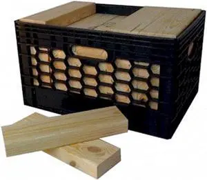 Advantage Gripware 2x4x11" Short Cribbing Wedge, Milk Crate of 35 Pieces