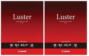 Canon 2 Pack LU-101 Pro Luster Photo Paper (8.5x11"), 50 Sheets #6211B004 2