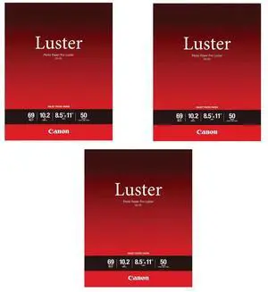 Canon 3 Pack LU-101 Pro Luster Photo Paper (8.5x11"), 50 Sheets #6211B004 3