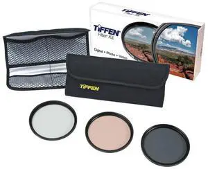 Tiffen 43mm Photo Essentials Three Filter Kit, Includes UV, Polarizer and 812 Warming Filter