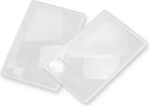 Carson WM-01 2.5x Wallet Magnifier Twin Pack with 6x Power Spot