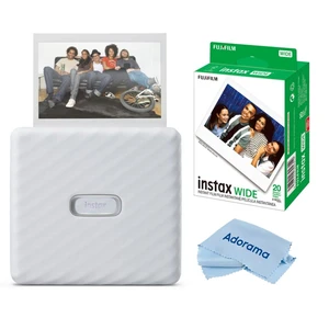 Fujifilm Instax Link Wide Smartphone Printer, Ash White with 20-Pack Instax Wide Instant Color Print Film ISO 800 Fujifilm Instax Link Wide Smartphone Printer, Ash White with 20-Pack Instax Wide Instant Color Print Film ISO 800