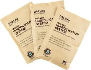 D'Addario Humidipak Maintain Replacement Two-Way Humidity Control System, 3-Pack