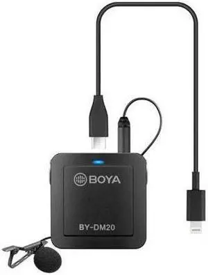 BOYA BY-DM20 Dual-Channel Recording Kit, Includes Mixer, 2x Lavalier Mic, Cables