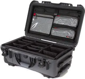Nanuk Wheeled Series 935 Hard Case w/ Lid Organizer & Padded Dividers, Graphite