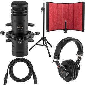 H&A AC60 Hypercardioid Dynamic Studio Broadcast Microphone with Accessory Kit