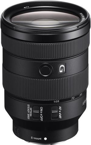 Sony FE 24-105mm f/4 G OSS Lens, Black,Bundle w/77mm Filter Kit,15x15" Lens Wrap