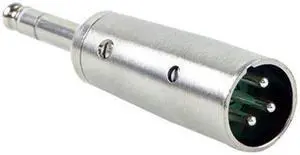 Switchcraft XLR 3 Pin Male to 3 Conductor 1/4" Plug Adapter #387AX